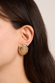 Heliophilia Silver Pendientes de Oro con Recubrimiento de Laca y Talla Única